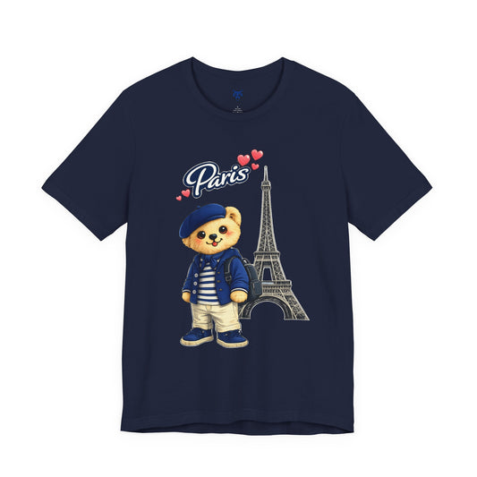 Paris Teddy Bear Shirt – Cute Paris Graphic Tee – Eiffel Tower Travel Shirt – French Bear T-Shirt – Paris Lover Gift