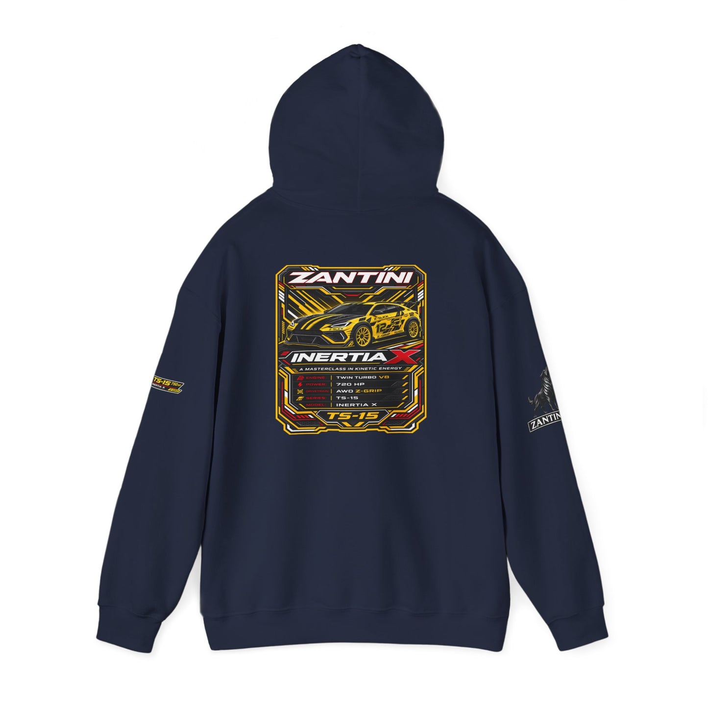 Zantini Inertia X TS-15 Hoodie | Hypercar Motorsport Streetwear | Performance Car Hoodie