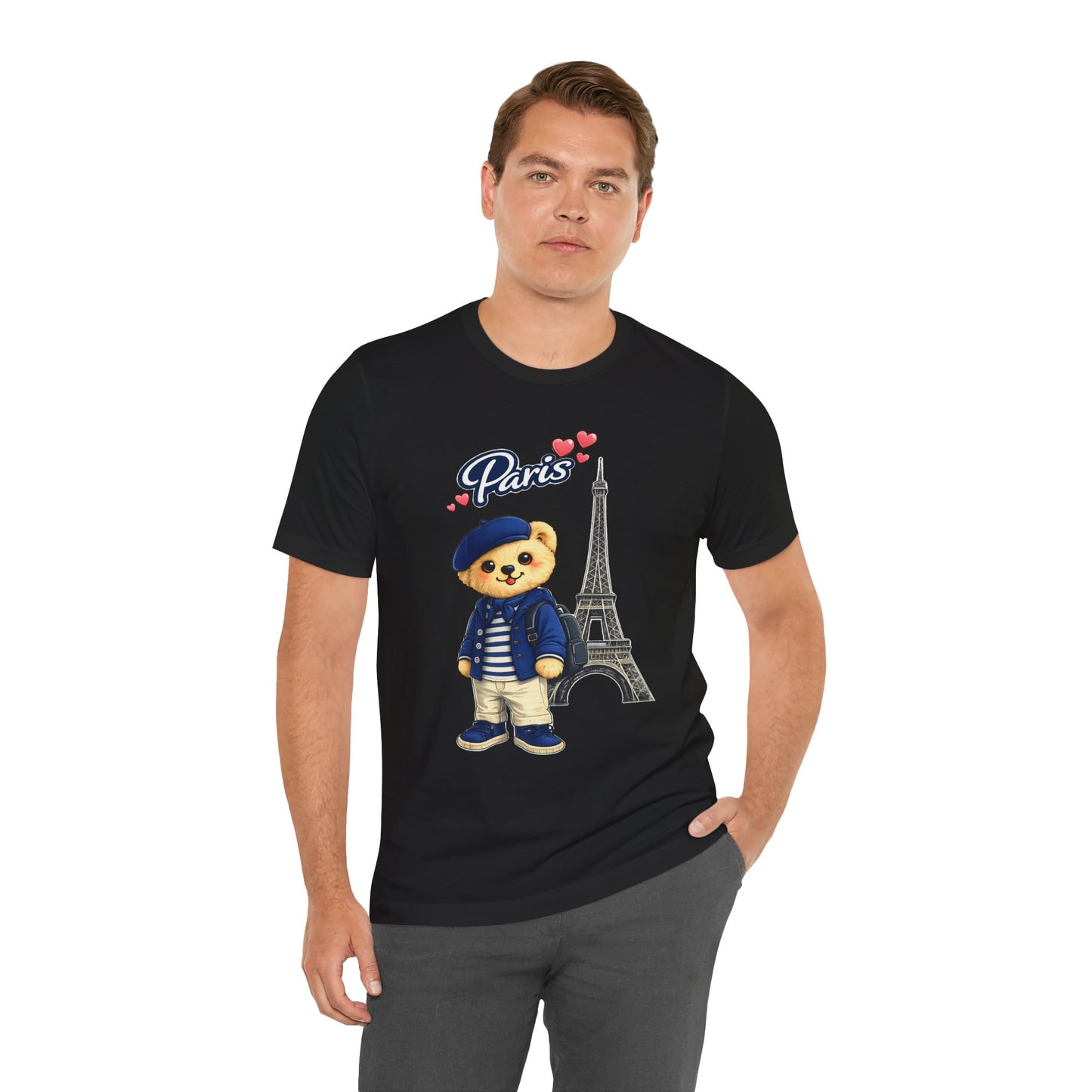 Paris Teddy Bear Shirt – Cute Paris Graphic Tee – Eiffel Tower Travel Shirt – French Bear T-Shirt – Paris Lover Gift