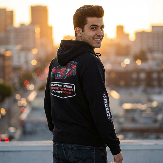 ZANTINI Vantoro TS-10 Hoodie, Supercar Streetwear, Motorsport Car Hoodie, Racing Graphic Hoodie