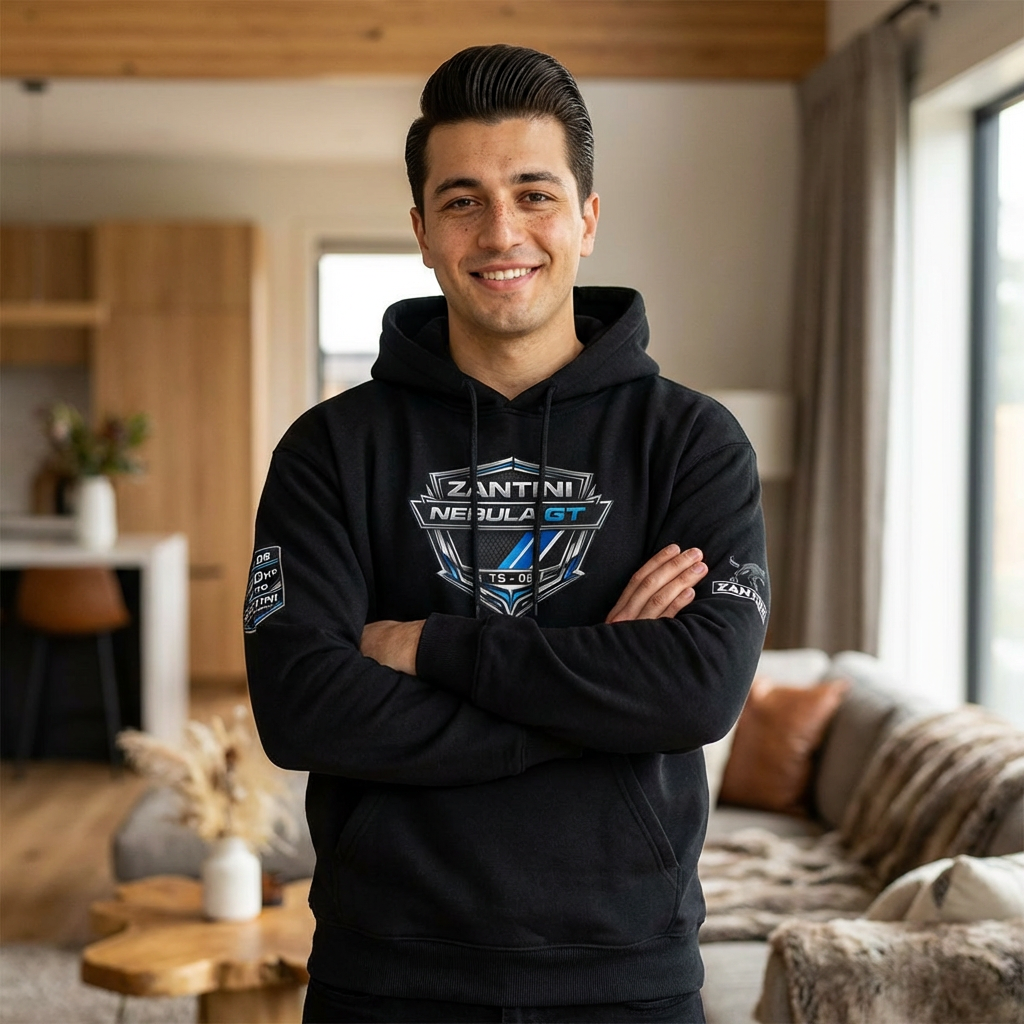 Zantini Nebula GT TS 08 Hoodie Hypercar Motorsport Streetwear The Sound of Pure Intimidation Racing Hoodie Car Enthusiast Apparel