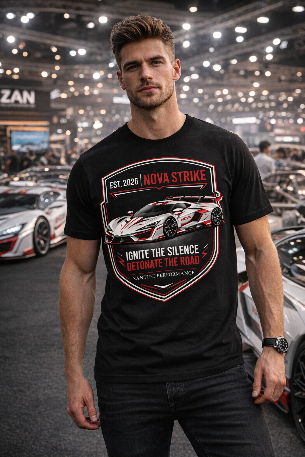 Nova Strike Hypercar T Shirt Zantini Racing Streetwear Motorsport Graphic Tee