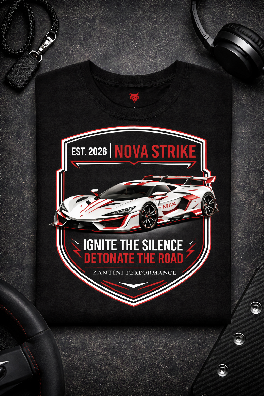 Nova Strike Hypercar T Shirt Zantini Racing Streetwear Motorsport Graphic Tee