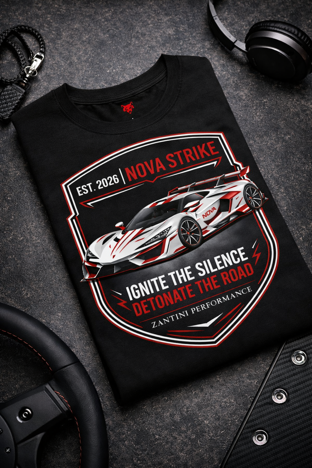 Nova Strike Hypercar T Shirt Zantini Racing Streetwear Motorsport Graphic Tee
