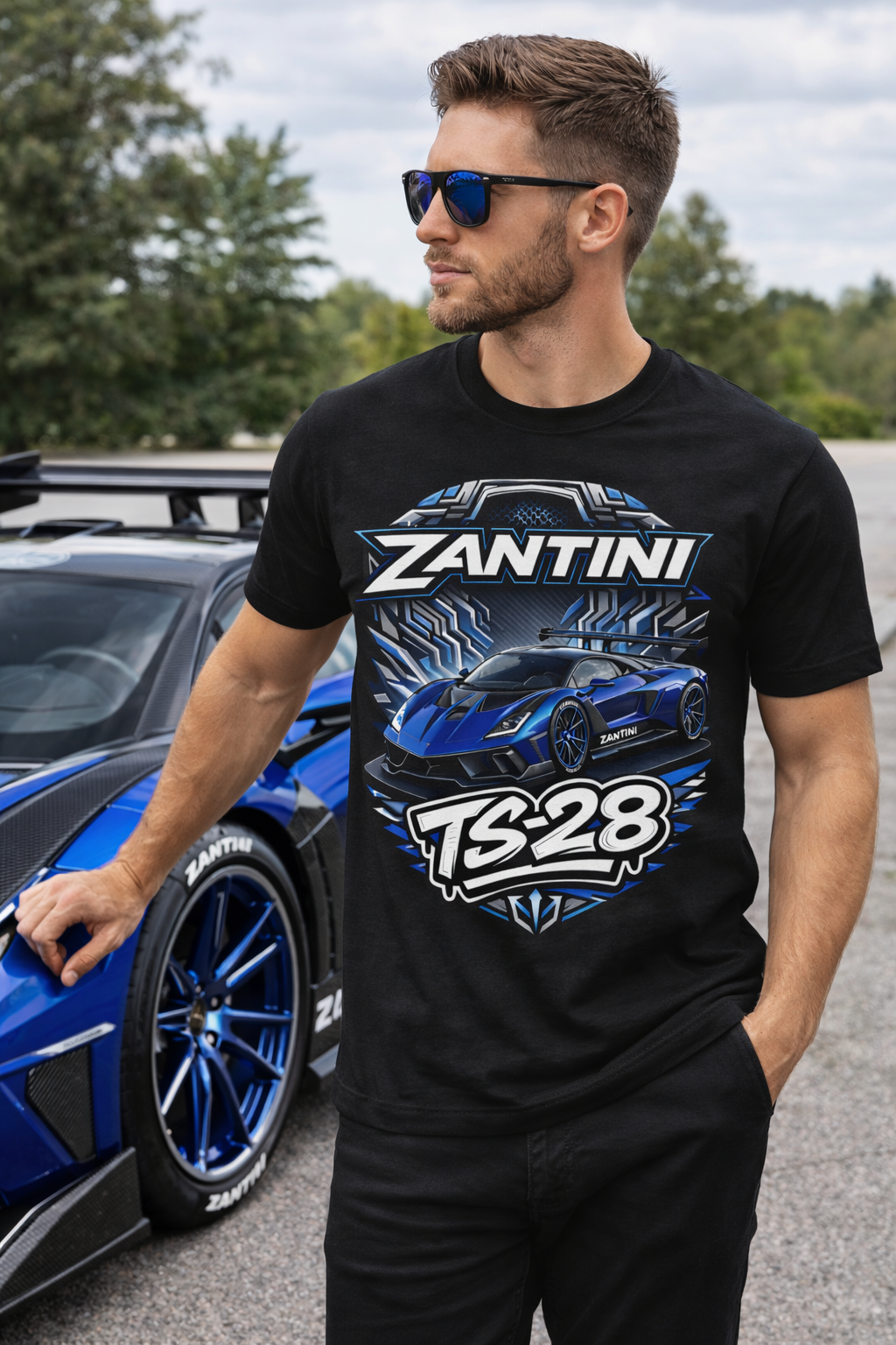 ZANTINI TS-28 Hypercar T-Shirt – Premium Car Culture Streetwear