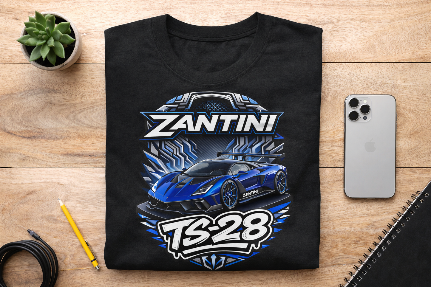 ZANTINI TS-28 Hypercar T-Shirt – Premium Car Culture Streetwear