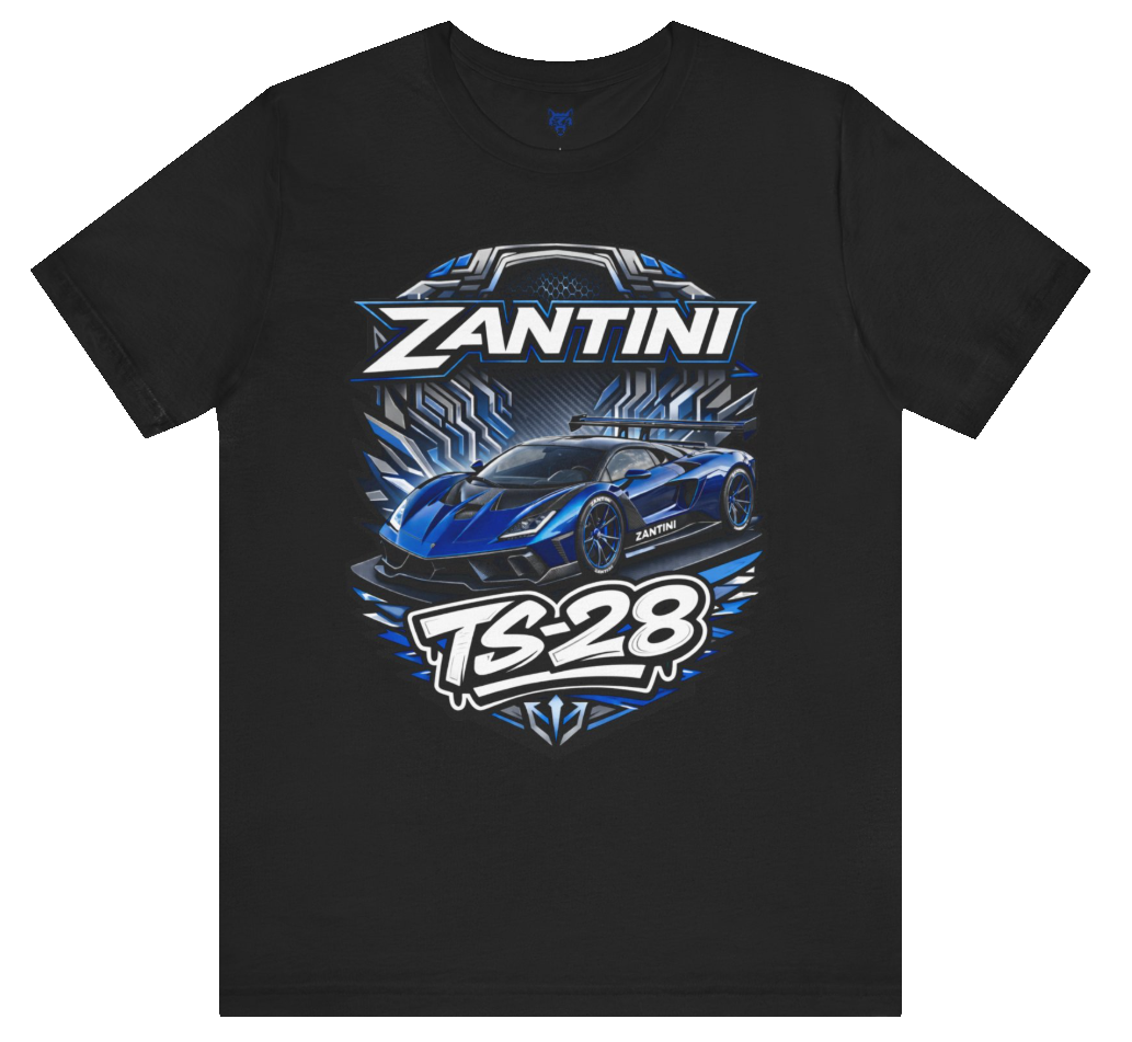ZANTINI TS-28 Hypercar T-Shirt – Premium Car Culture Streetwear