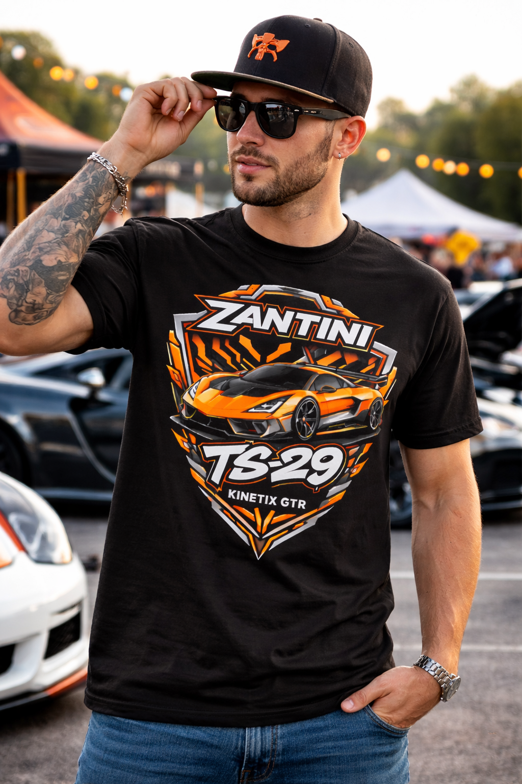 ZANTINI TS-29 Kinetix GTR Supercar Streetwear T-Shirt – Premium Hypercar Graphic Tee | Ships Worldwide