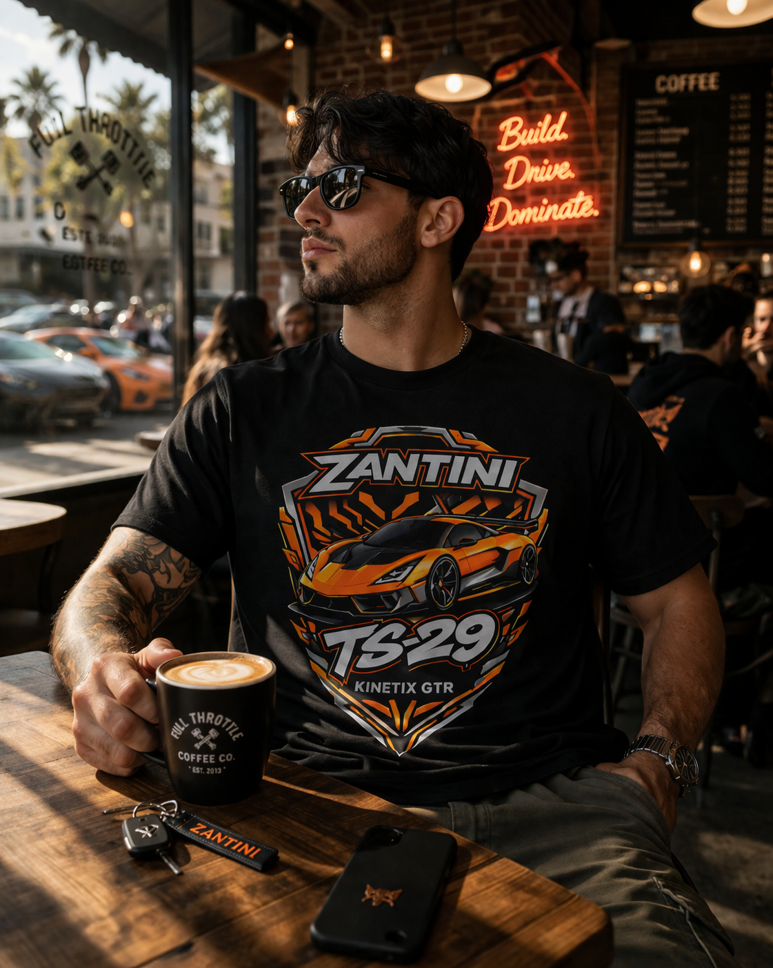ZANTINI TS-29 Kinetix GTR Supercar Streetwear T-Shirt – Premium Hypercar Graphic Tee | Ships Worldwide