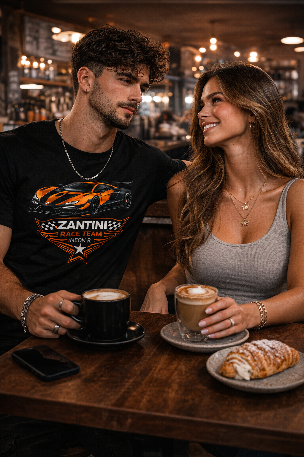 ZANTINI Neon R Supercar T-Shirt – Premium Racing Streetwear Graphic Tee