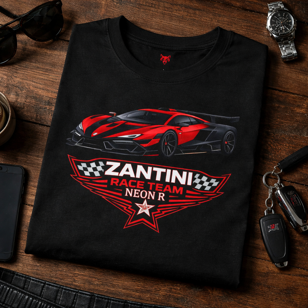 ZANTINI Neon R Race Team T-Shirt – Supercar Motorsport Streetwear (Ships Worldwide)