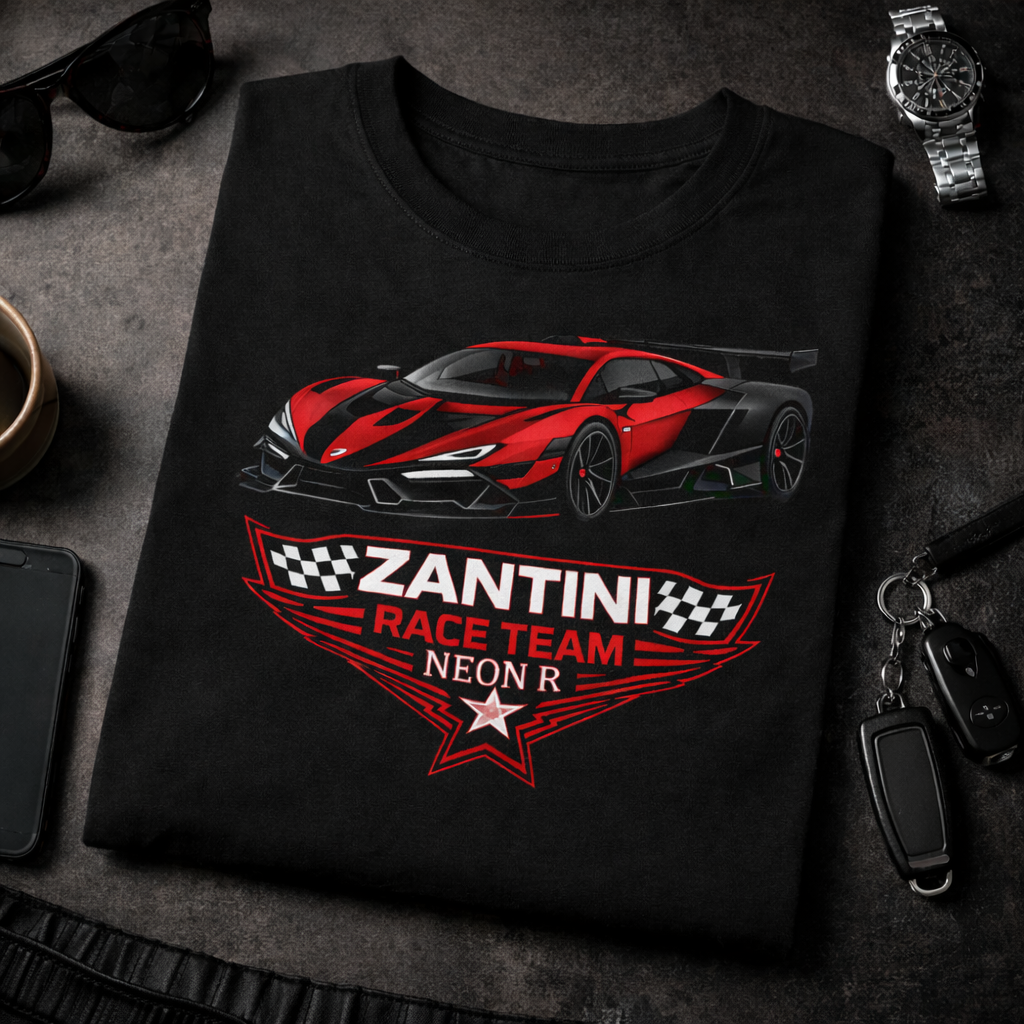ZANTINI Neon R Race Team T-Shirt – Supercar Motorsport Streetwear (Ships Worldwide)