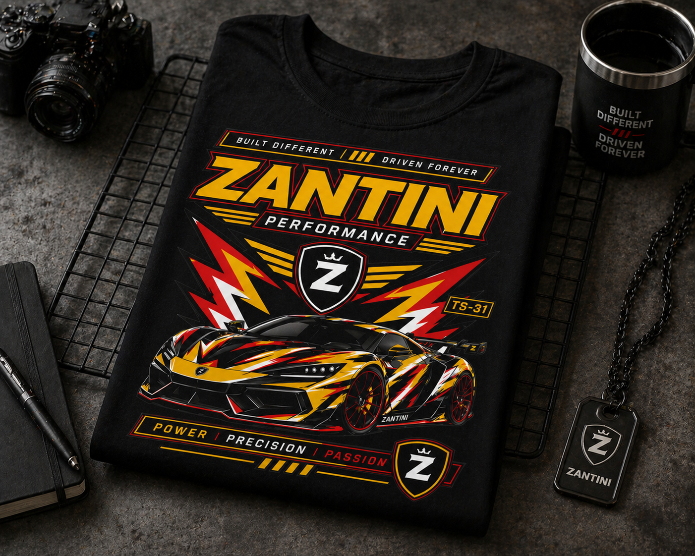 ZANTINI TS-31 Performance Tee – Hypercar Graphic Shirt