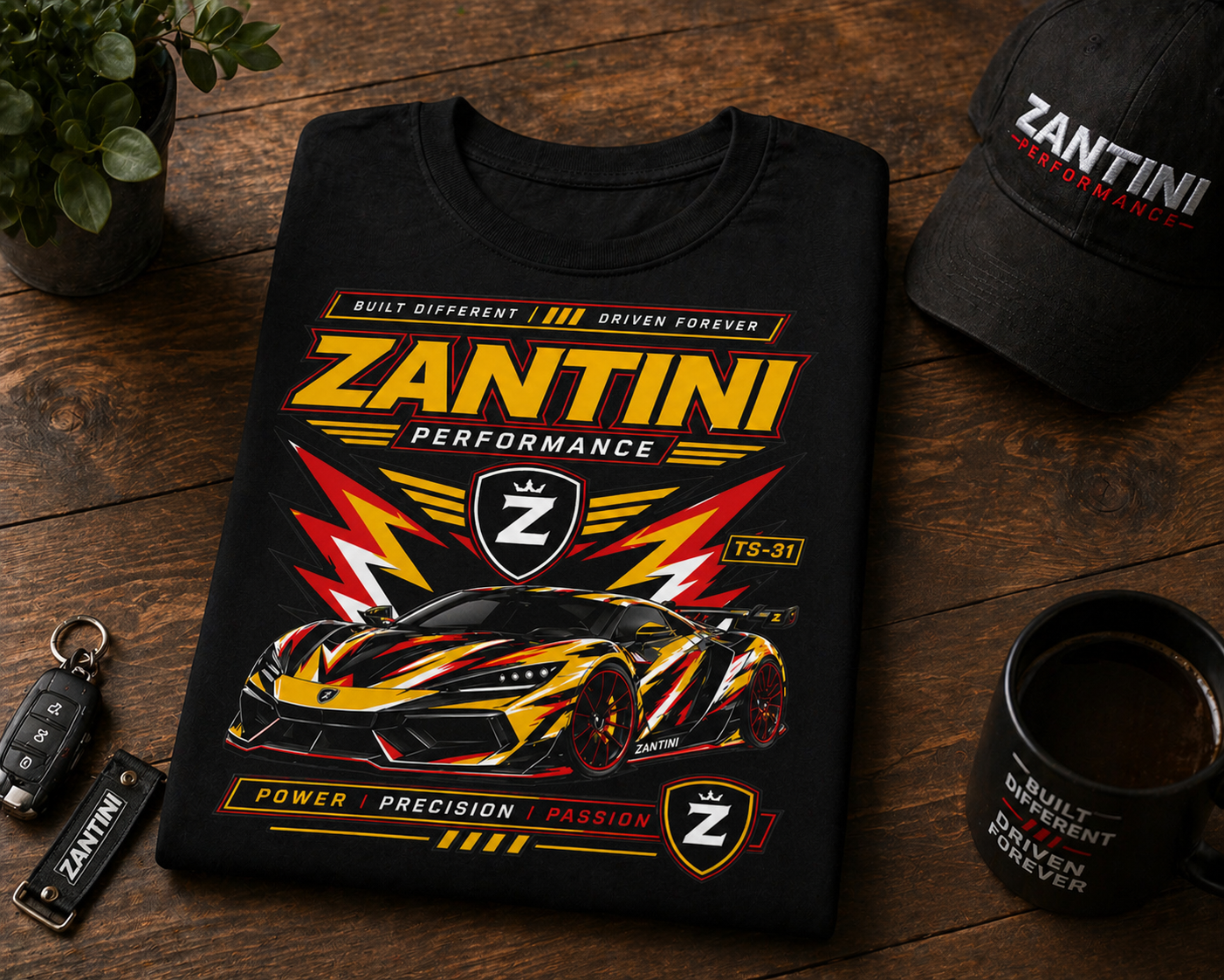 ZANTINI TS-31 Performance Tee – Hypercar Graphic Shirt