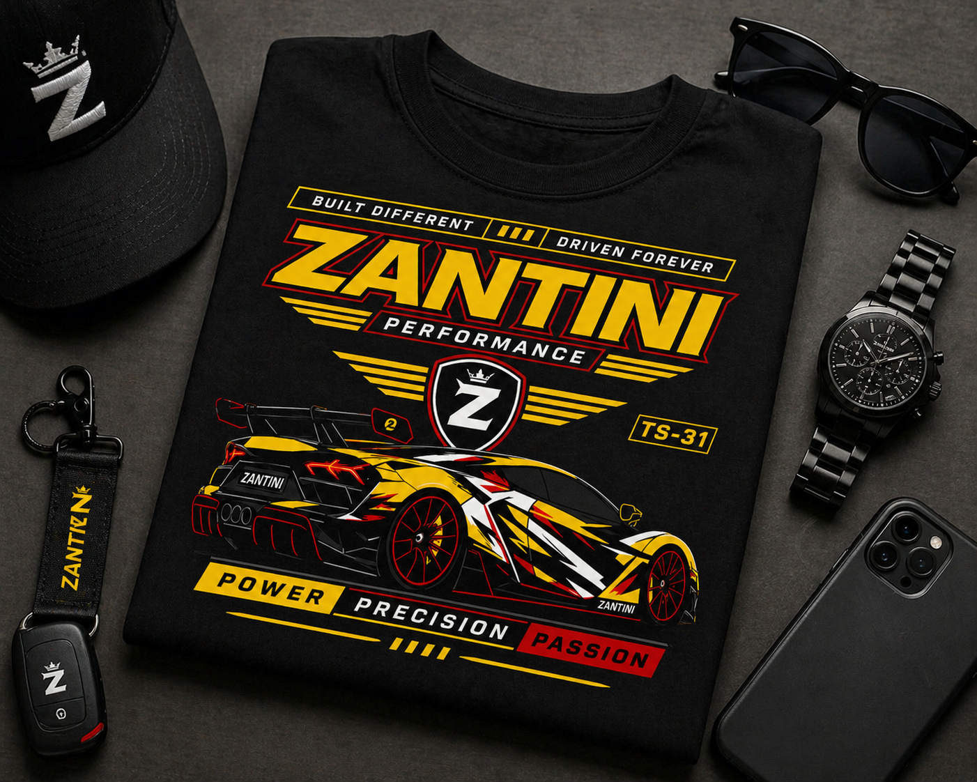 ZANTINI TS-31 Performance Hypercar Racing T-Shirt
