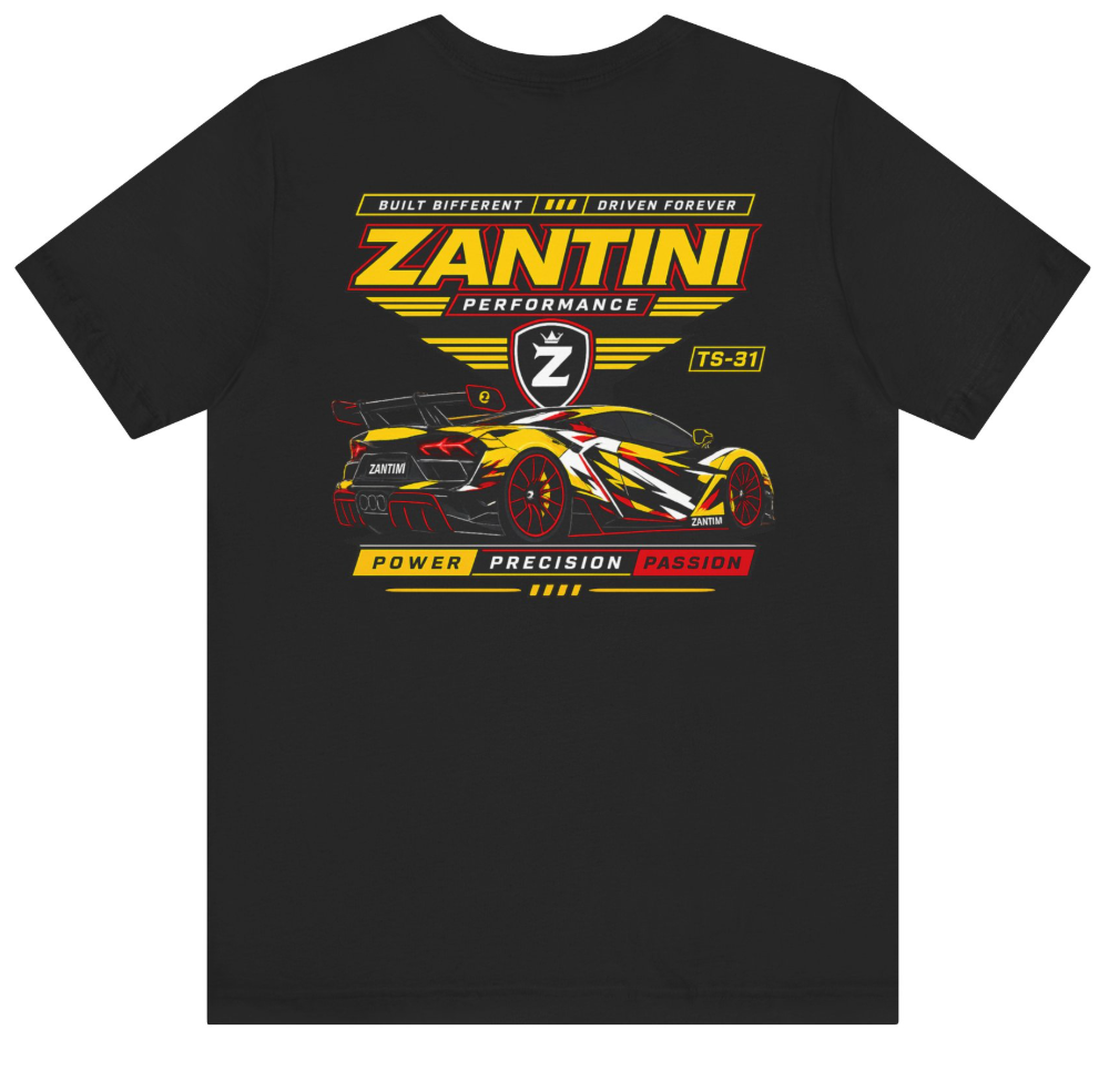 ZANTINI TS-31 Performance Hypercar Racing T-Shirt