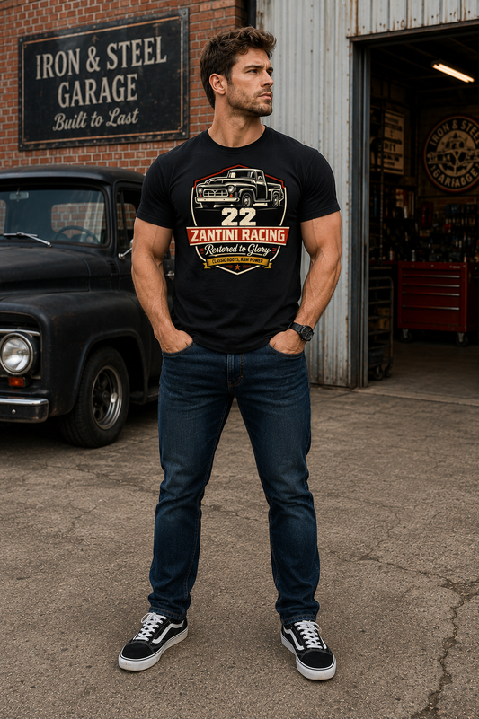 ZANTINI Racing Restored to Glory Vintage Truck T-Shirt – Classic Roots Raw Power
