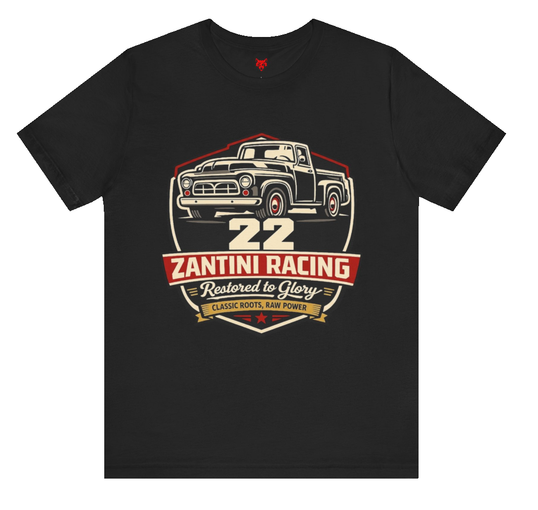 ZANTINI Racing Restored to Glory Vintage Truck T-Shirt – Classic Roots Raw Power
