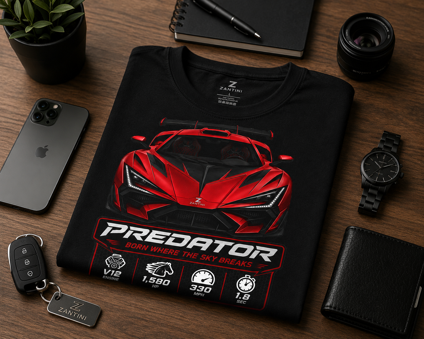 ZANTINI Predator TS-38 T-Shirt — Luxury Motorsport Streetwear