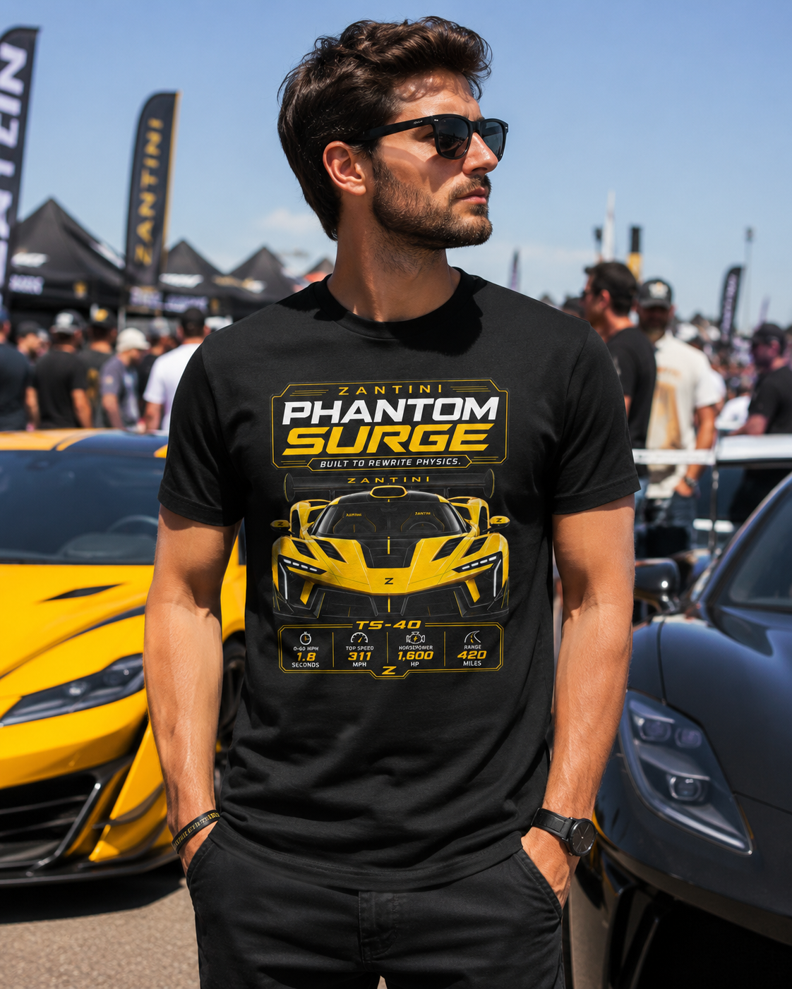 ZANTINI Phantom Surge TS-40 Hypercar T-Shirt