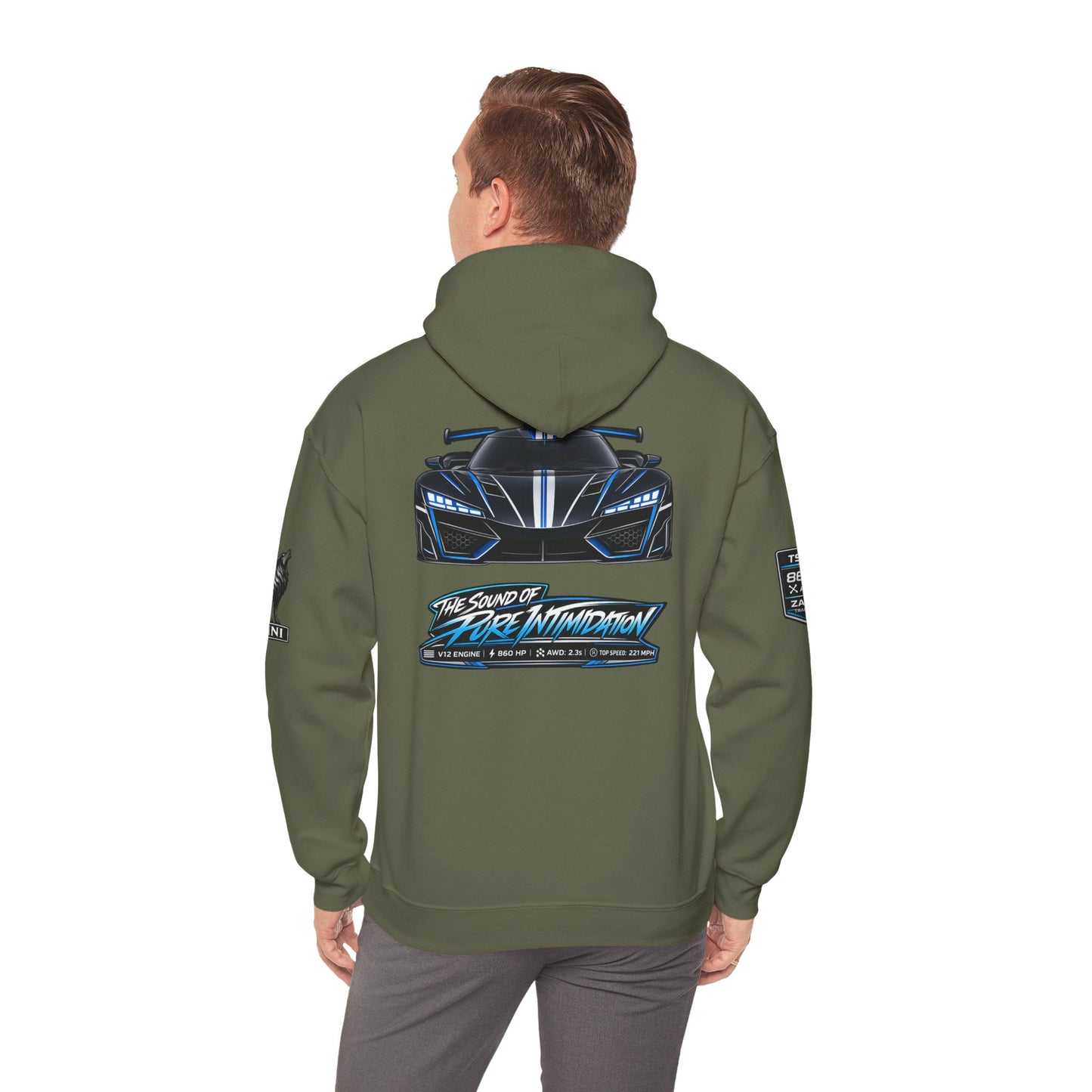 Zantini Nebula GT TS 08 Hoodie Hypercar Motorsport Streetwear The Sound of Pure Intimidation Racing Hoodie Car Enthusiast Apparel