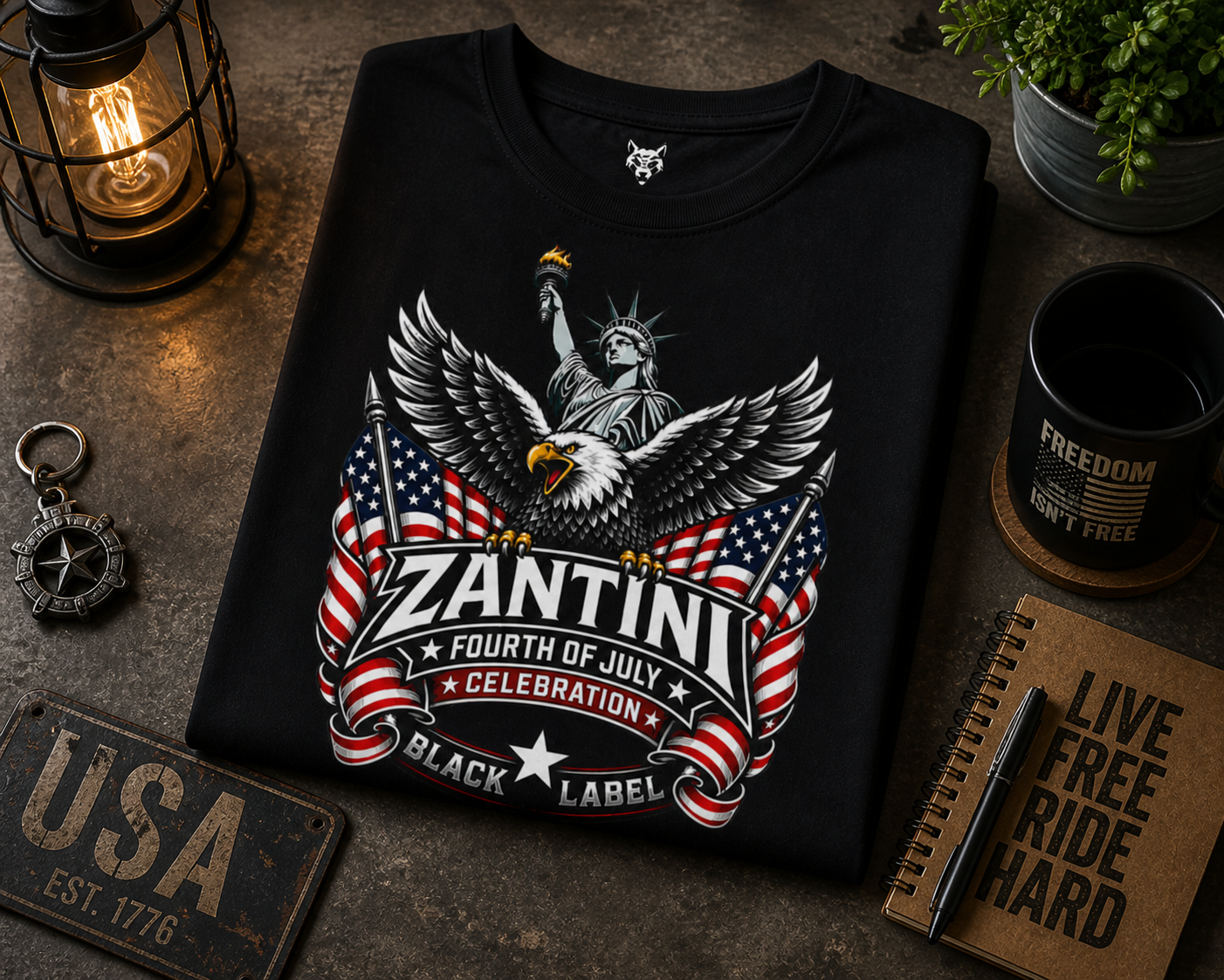 ZANTINI Black Label 4th of July Shirt – Premium Patriotic Streetwear Tee