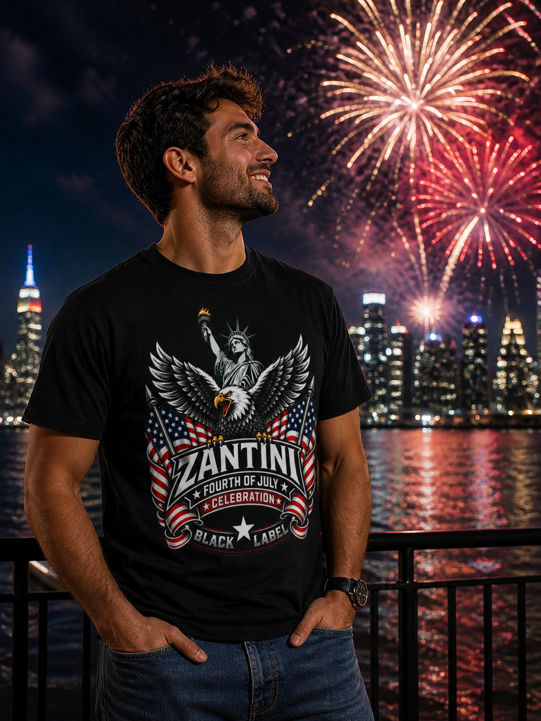 ZANTINI Black Label 4th of July Shirt – Premium Patriotic Streetwear Tee